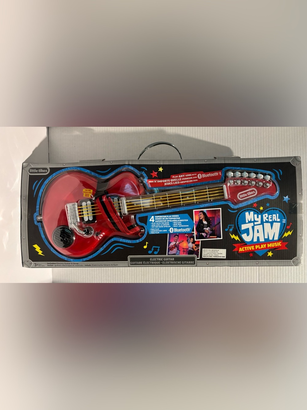 Little Tikes My Real Jam Toy Electric Guitar Play Along Bluetooth New Open Box